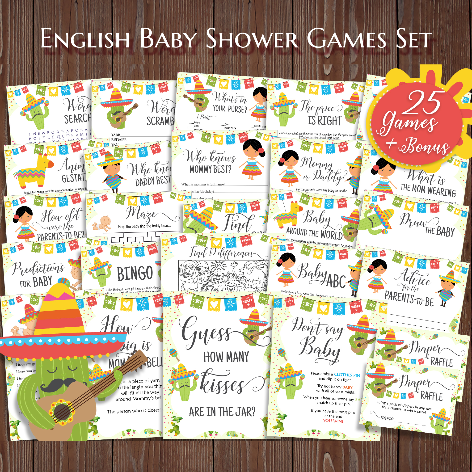 Forest Animals Baby Shower Games, Printable Games, Baby Games Pack, Instant  download - Crealandia