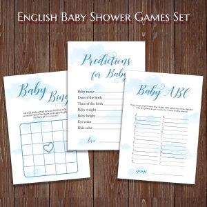 Cloud Baby Shower Games Set Baby Theme Party Games Printable