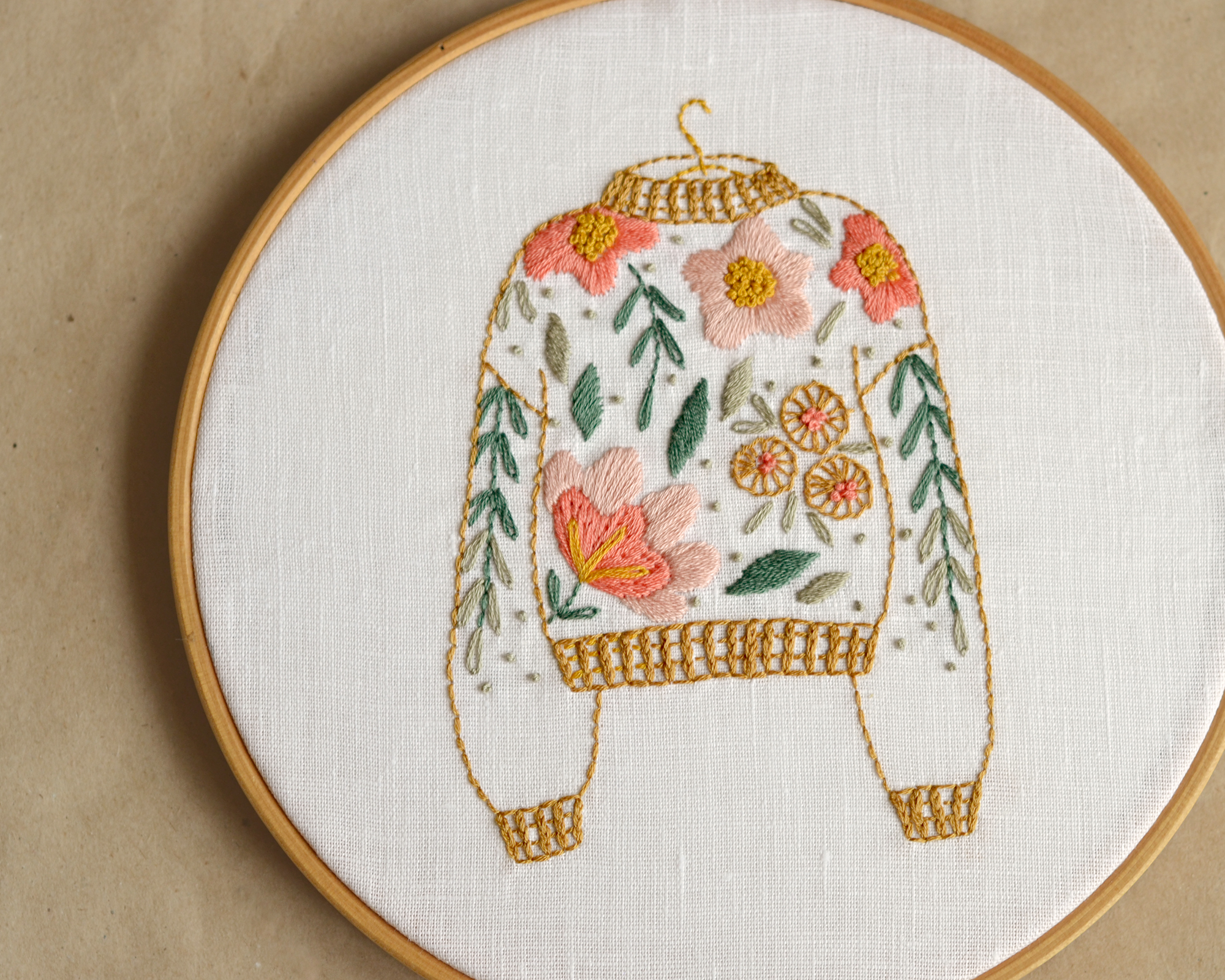 Floral Farm Friends - Hand Stitch Embroidery Transfer Pattern