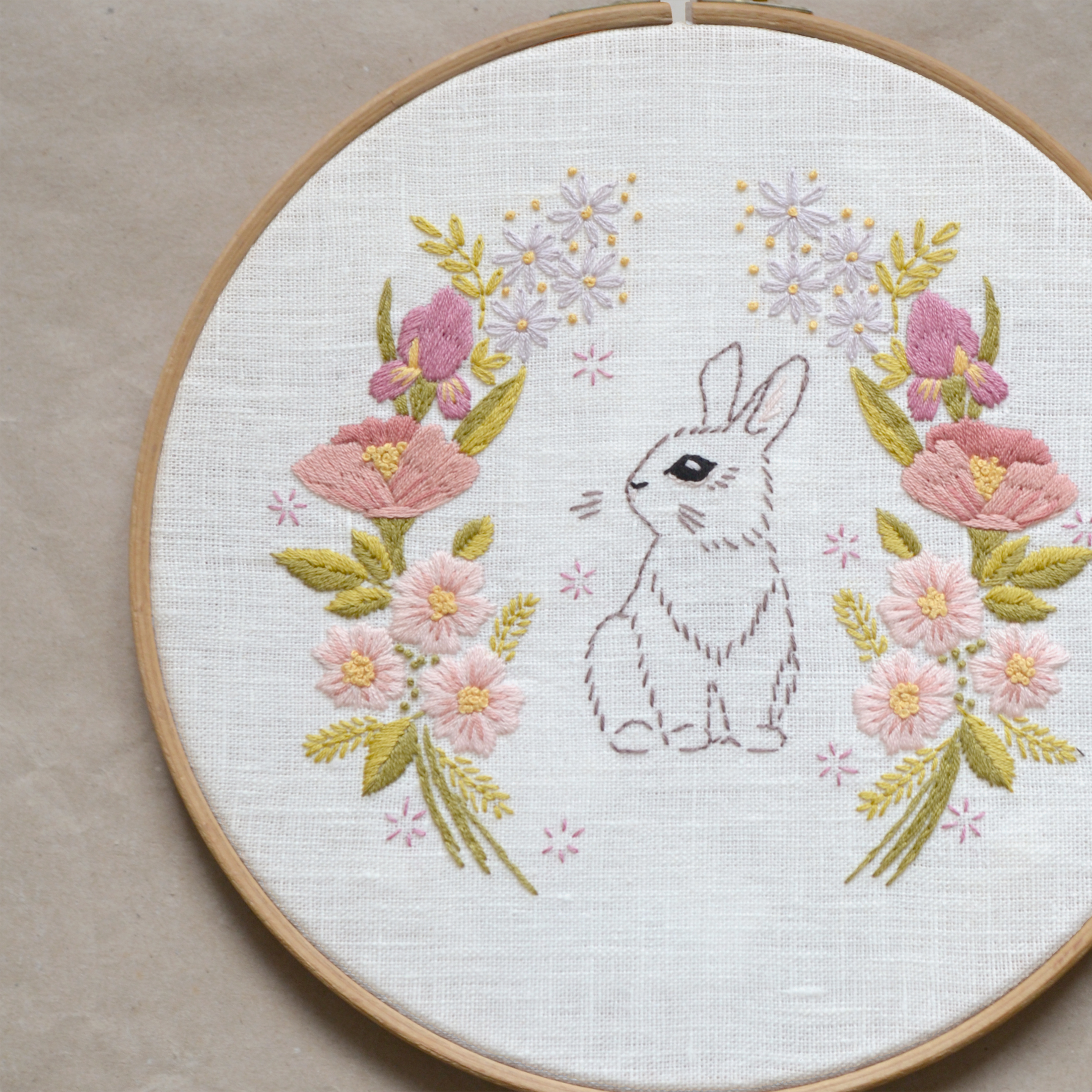 Floral Farm Friends - Hand Stitch Embroidery Transfer Pattern