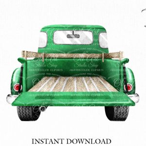 Pickup truck png, digital clip art, vintage truck, retro trucks