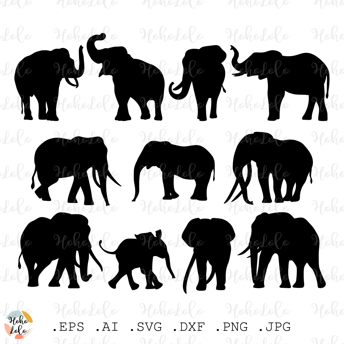 Elephant Print Stencil