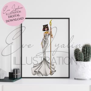 DIGITAL DOWNLOAD Mummy (Printable Fashion Illustration)