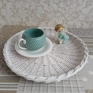 Round wicker plate Wall hanging basket