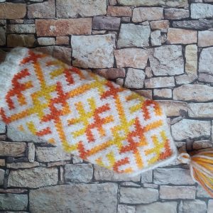 Soft reliable knitted protective case with a pattern for glasses