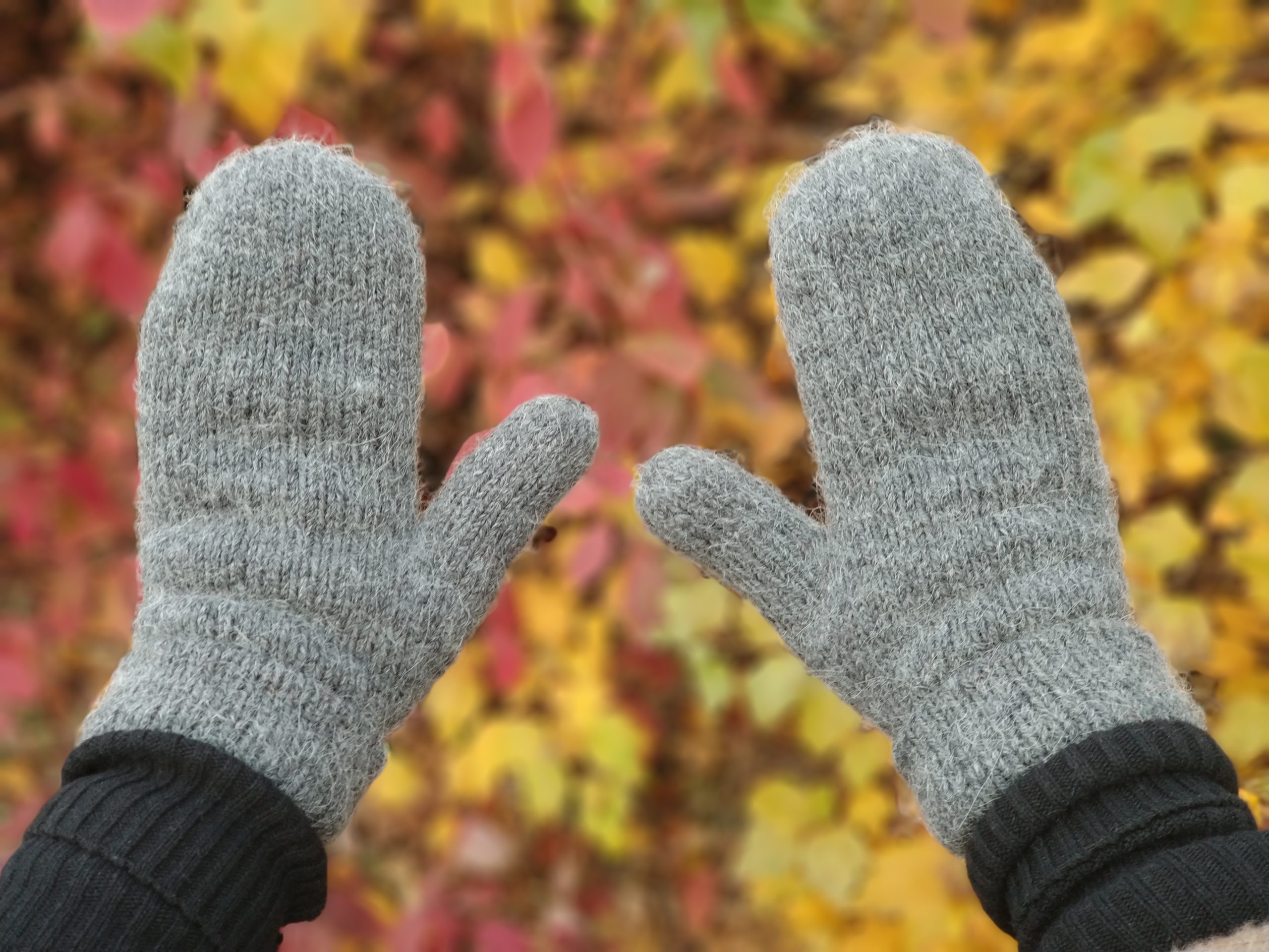 Double alpaca mittens Women mittens alpaca beautiful 1