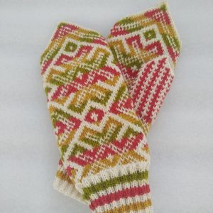 hand-knitted wool mittens