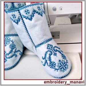Home 1073 In_the_hoop_Home_boots_Machine_embroidery_digital_design
