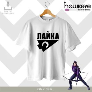 Kate Bishop's Laika Space Dog T-shirt desing