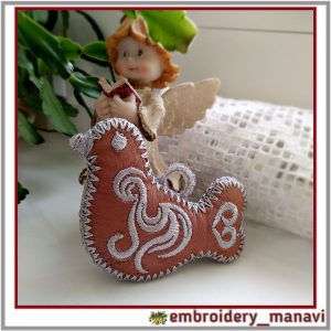 Casa 895 In the hoop tree toy bird machine embroidery design.