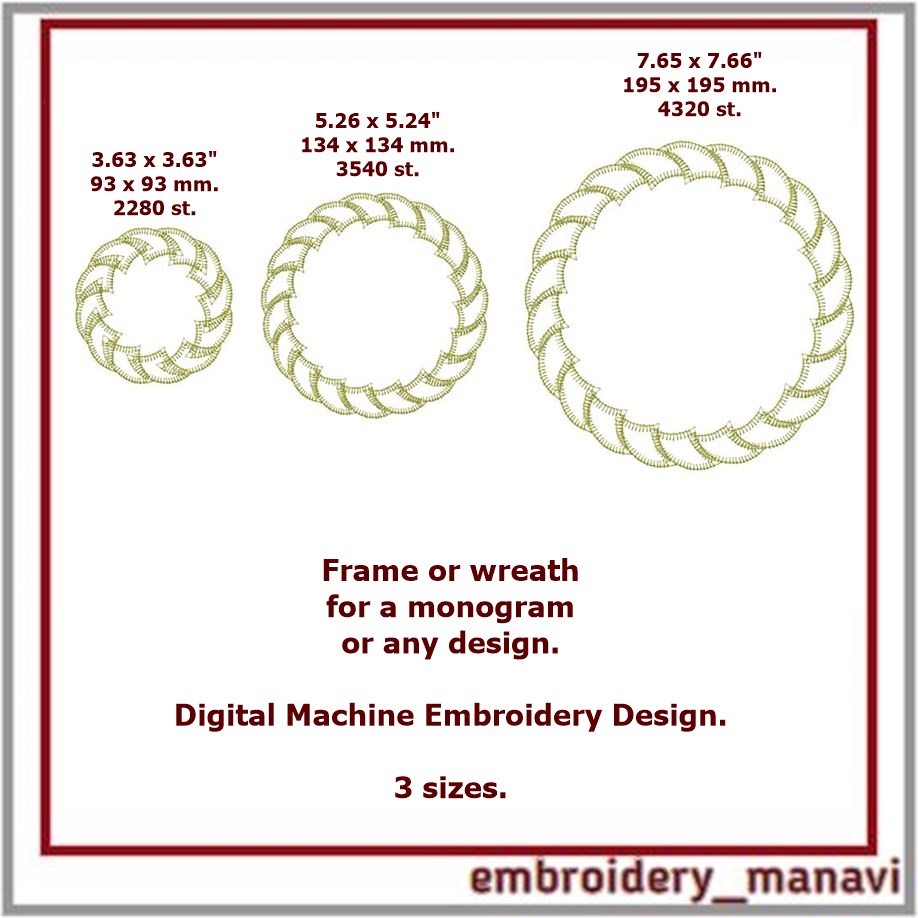 Monogram MM Machine Embroidery Design - 4 sizes