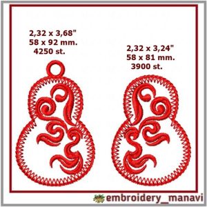 Maison 895 In the hoop tree toy snowman machine embroidery design.