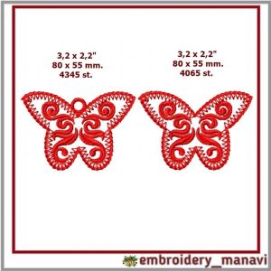 In the hoop tree toy butterfly machine embroidery design.