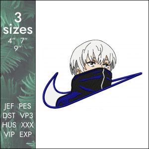 Nike Inumaki Embroidery Design, Toge Jujutsu anime, 3 sizes