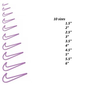 Nike application Embroidery Design, applique, 10 sizes DST PES