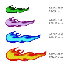 Nike fireball Embroidery Design, burning swoosh download, 4 sizes