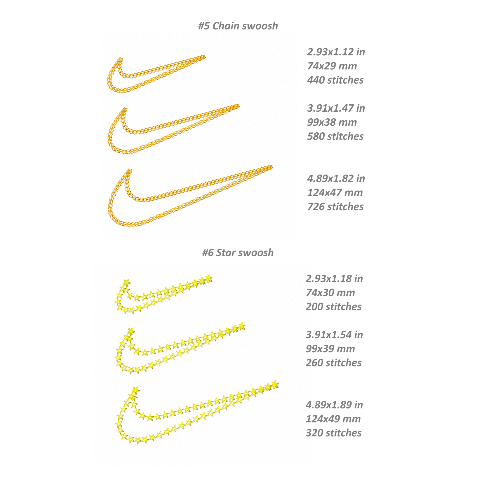 Nike contour pack Embroidery Designs, 6 designs, 3 sizes 4 Nike contour pack Embroidery Designs, 6 designs, 3 sizes - Image 4