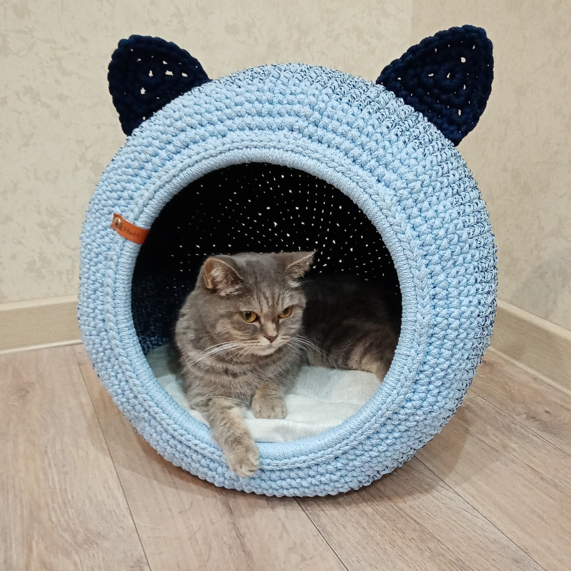 crochet cat bed pattern,crochet pdf format,cat house 2 crochet cat bed pattern,crochet pdf format,cat house - Image 2