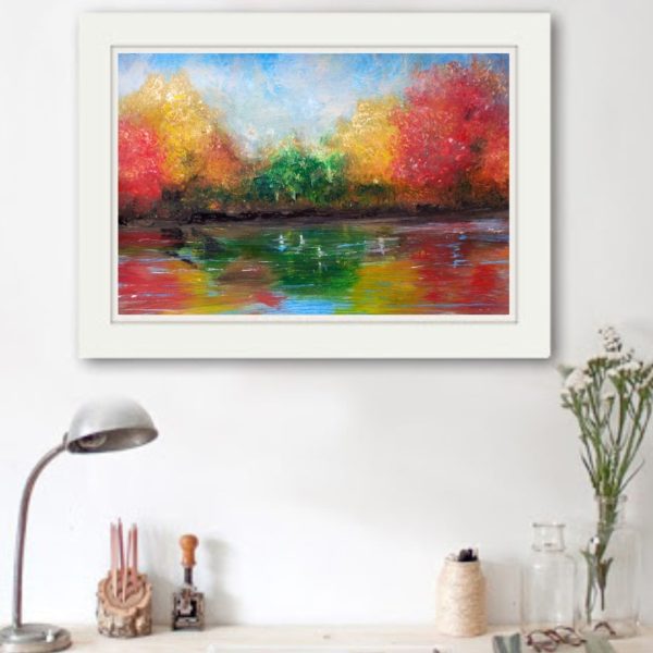 Autumn Landscape 12*16" Impressionist Art Acrylic by Yalozik