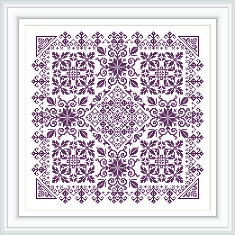 Tiny Neutral Snowflakes 14 Count Aida 18” x 27” Cross Stitch Cloth