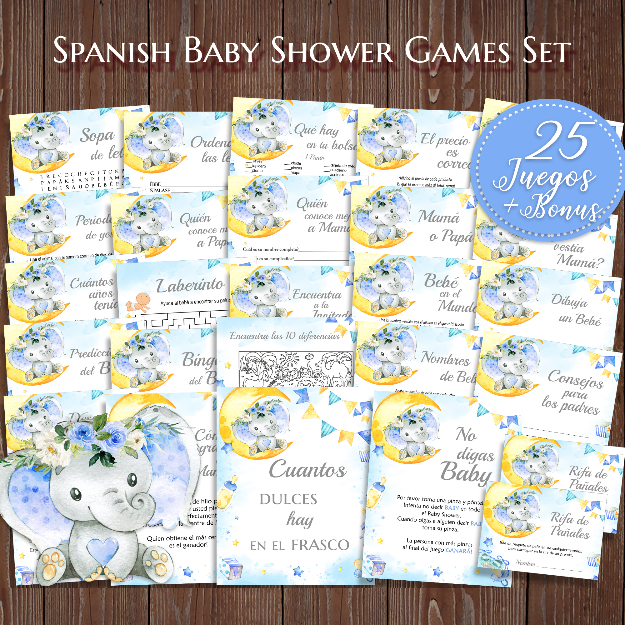 Forest Animals Baby Shower Games, Printable Games, Baby Games Pack, Instant  download - Crealandia