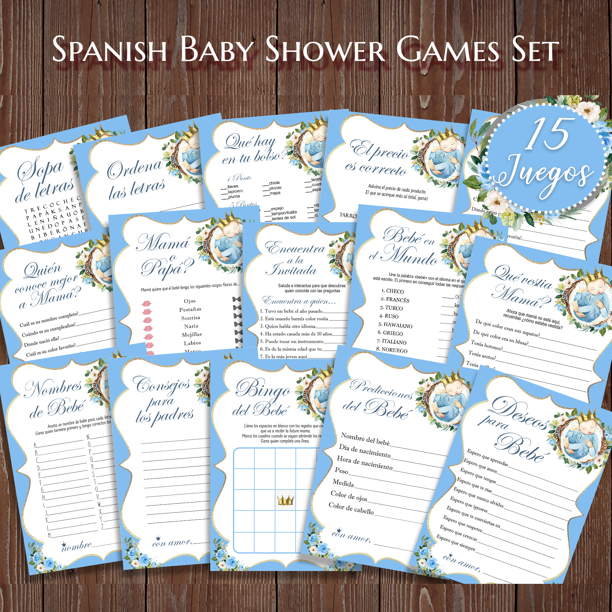 Forest Animals Baby Shower Games, Printable Games, Baby Games Pack, Instant  download - Crealandia