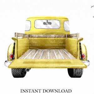 Pickup truck png, digital clip art, vintage truck, retro trucks