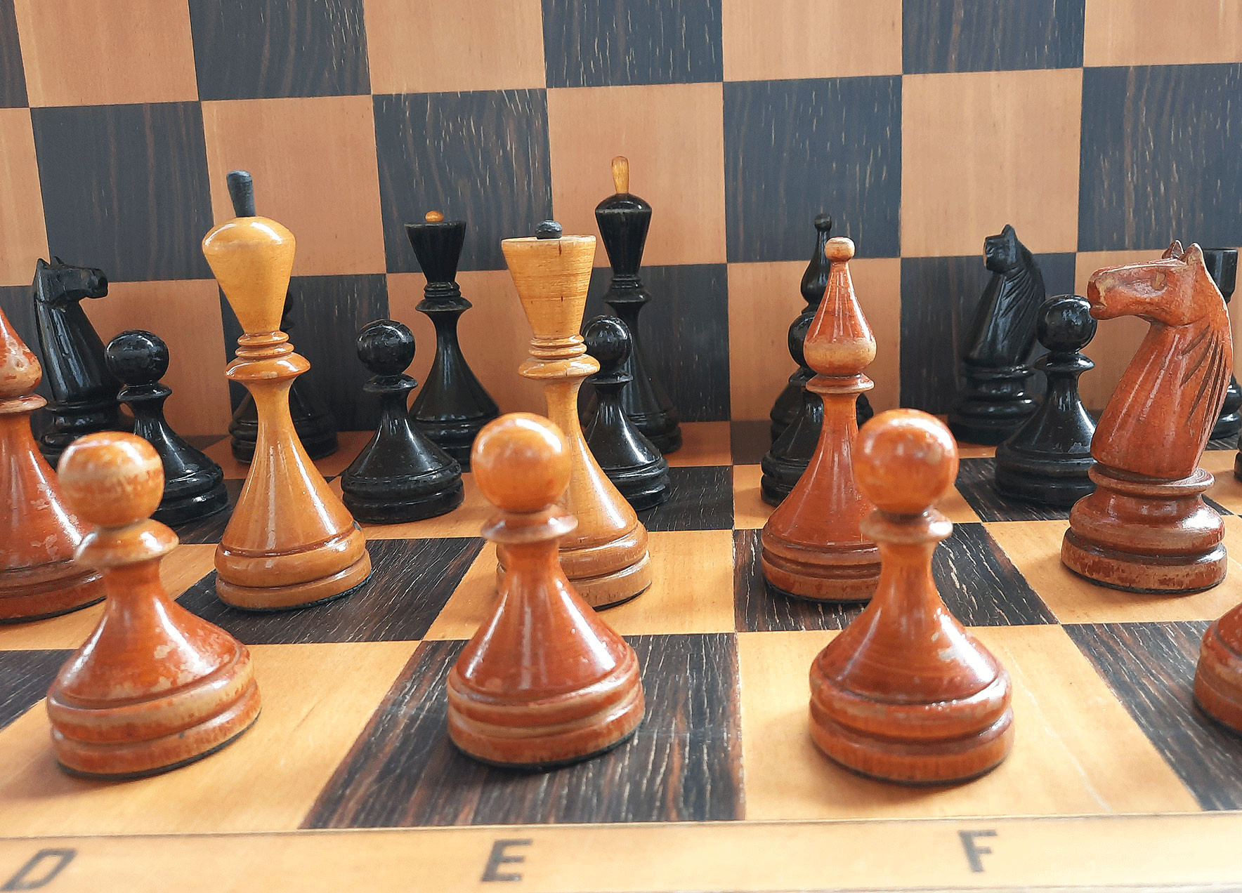 Old Soviet chess pieces set Baku 1960s - Russian tournament weighted  chessmen vintage - Crealandia