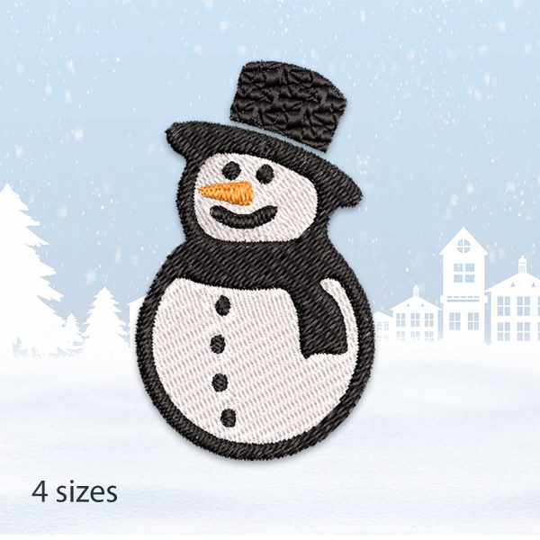 Christmas Machine Embroidery Snowman