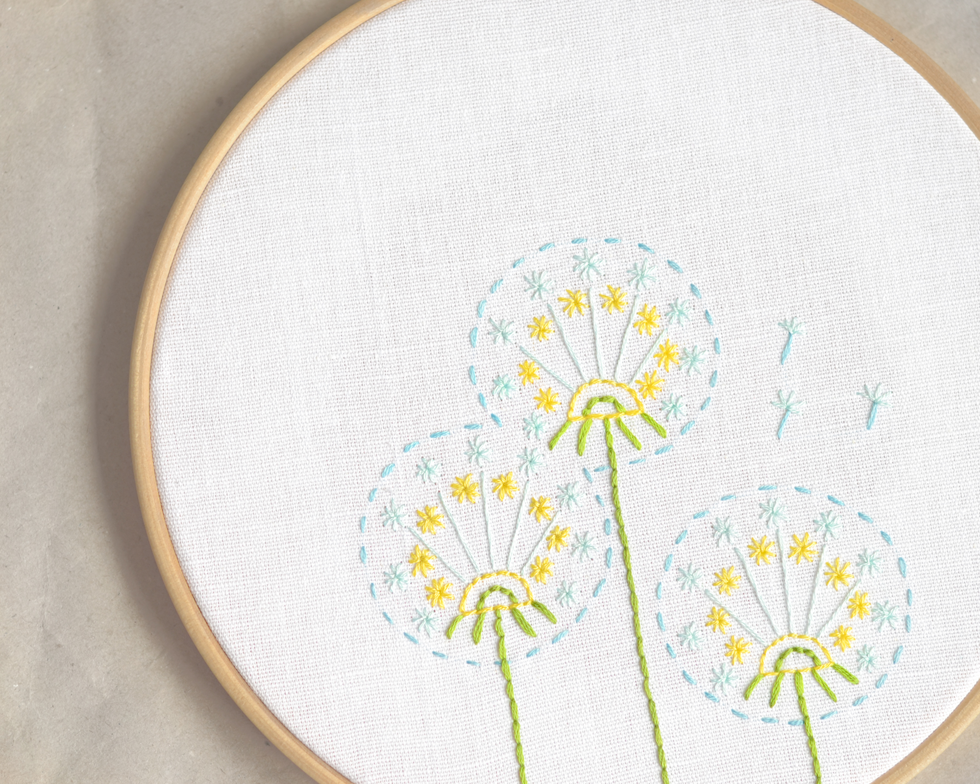 Buy Dandelion Pattern Embroidery Starter Kit Kids Cross Stitch Kit
