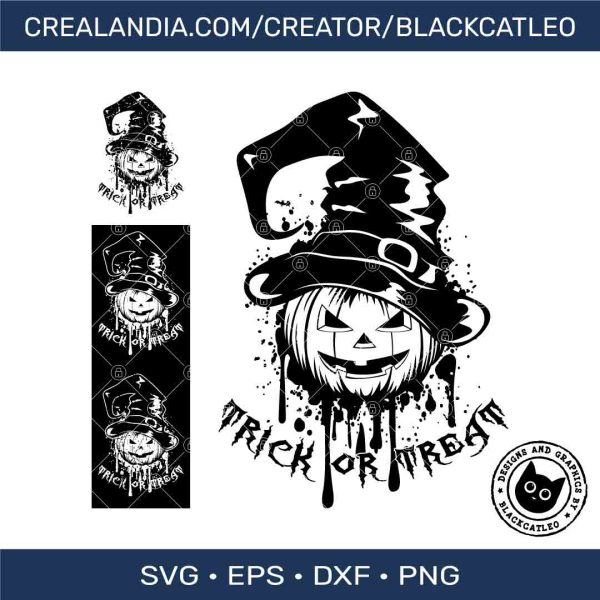 Halloween pumpkin in hat preview