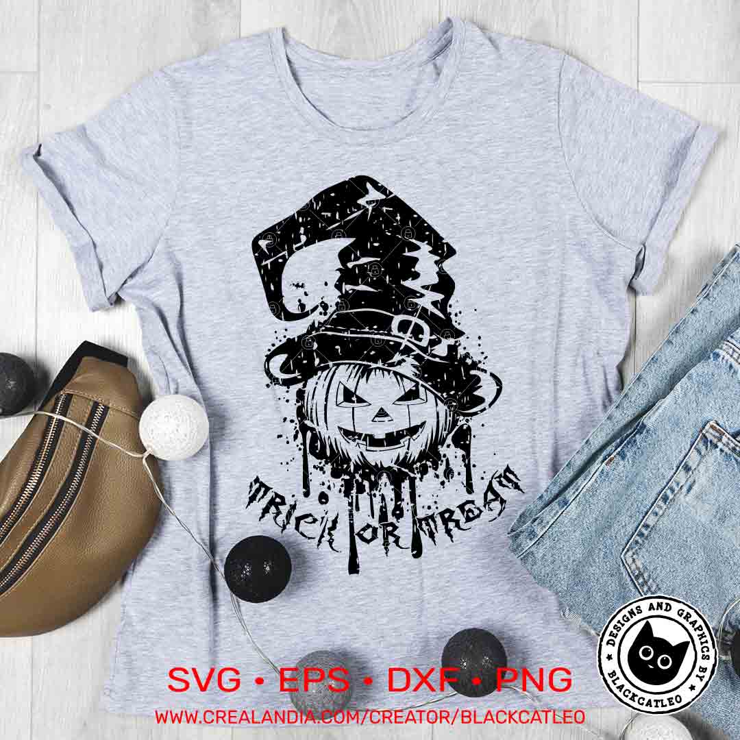 Halloween T-shirt Design With Pumpkin Concept PNG Images