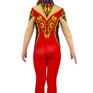 Handmade Marketplace 633 Figure skating costume Khokhloma for boys and girls Gymnastic leotard