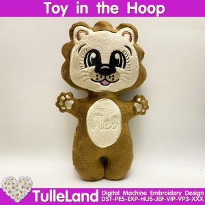 Plush Lion Baby Stuffed Animal toy ITH Pattern in The Hoop Machine embroidery design