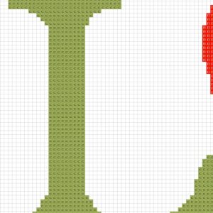 Love cross stitch, Letter cross stitch pattern, PDF Pattern /116/