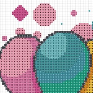Birthday cross stitch pattern, Modern cross stich, PDF Pattern /121/