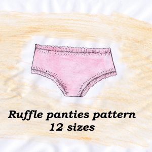 Ruffle panties pattern, Linen panties sewing pattern plus size