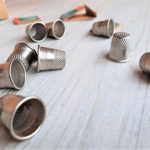 metal thimbles vintage tailor