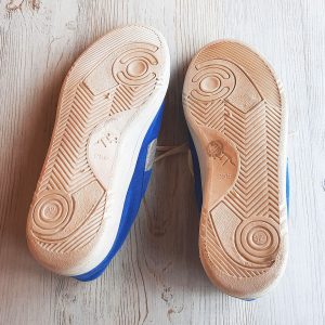 Vintage Russian womens tennis sneakers – Soviet unisex sport shoes blue gray
