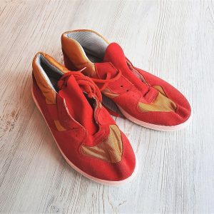 red gold womens sneakers vintage