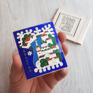 Vologda Russian city souvenir plaquette – Soviet 1983 vintage gift from USSR
