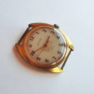 Vostok 17 jewels gold plated mens watch – Soviet wind up wristwatch vintage
