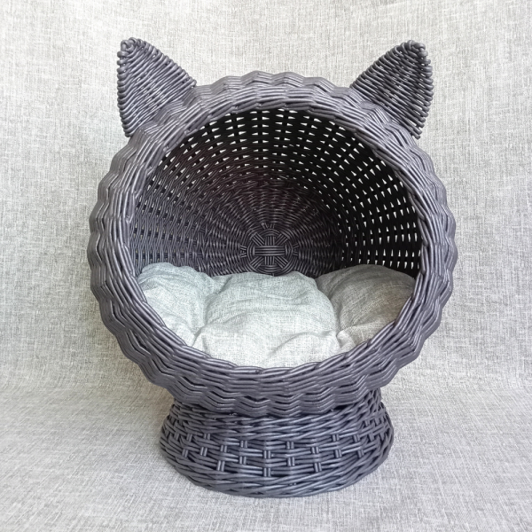 wicker cat bed