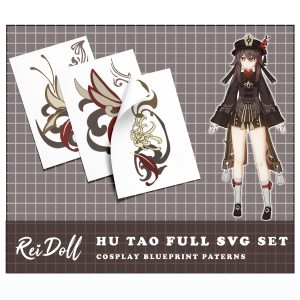 GENSHIN IMPACT HuTao Full Vector SVG Digital Patterns Pack