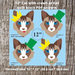 12 in Cat quilt