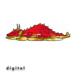 Stained Glass Dragon, Red Dragon, Gold, Stained Glass Window Hangings Unique