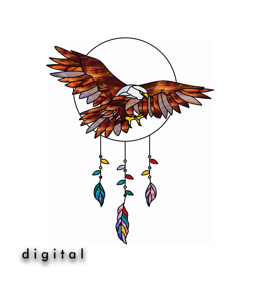 Stained Glass Eagle Pattern - Crealandia