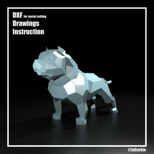 Sheet Metal Template American Bully (v2) Project (dxf, PDF)