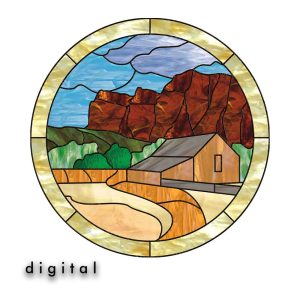 Capitol Reef National Park Mountain Stained Glass Pattern