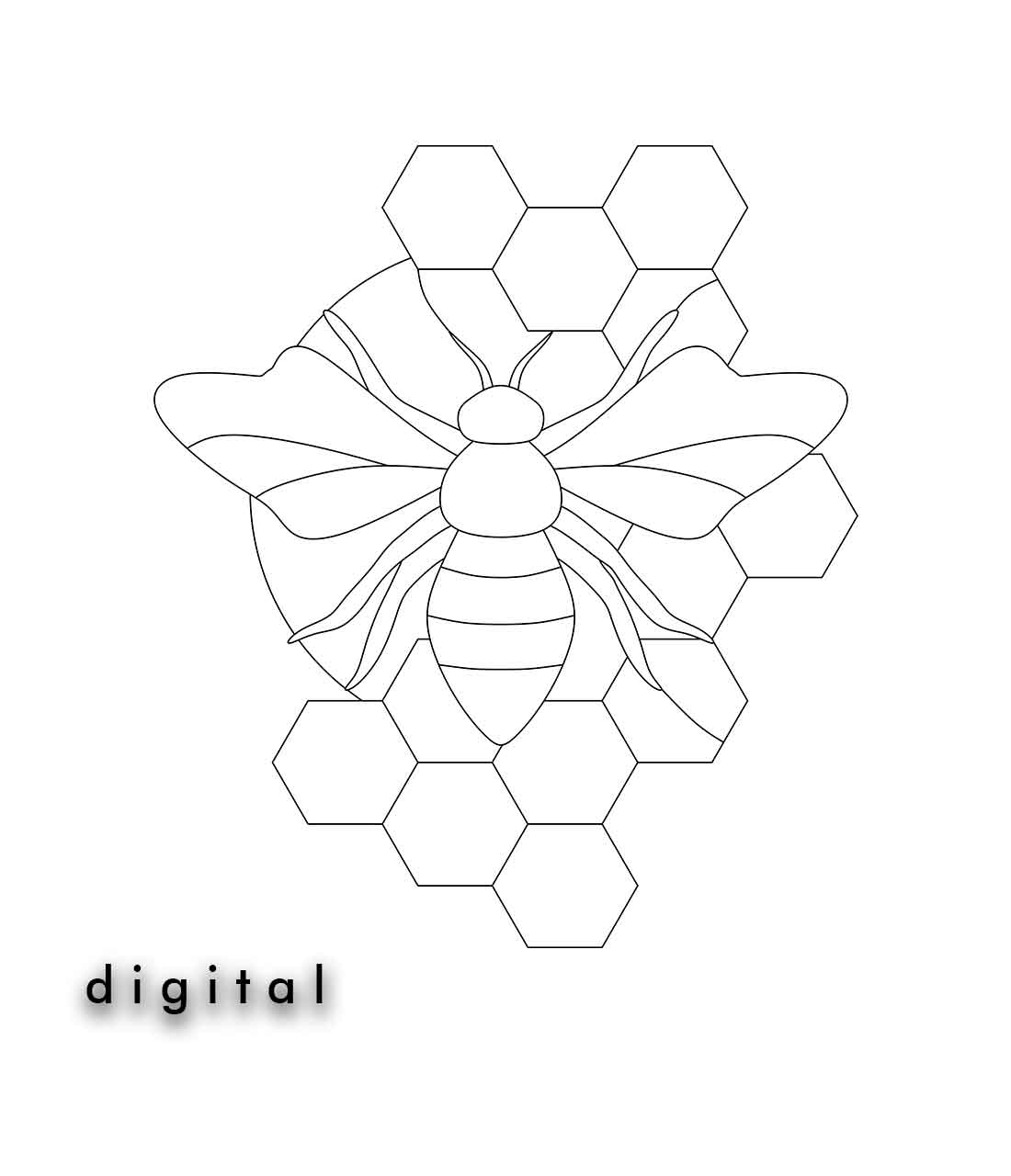 Bee and Honeycomb Stained Glass Pattern - Crealandia for Free Printable Stained Glass Patterns Sunflower